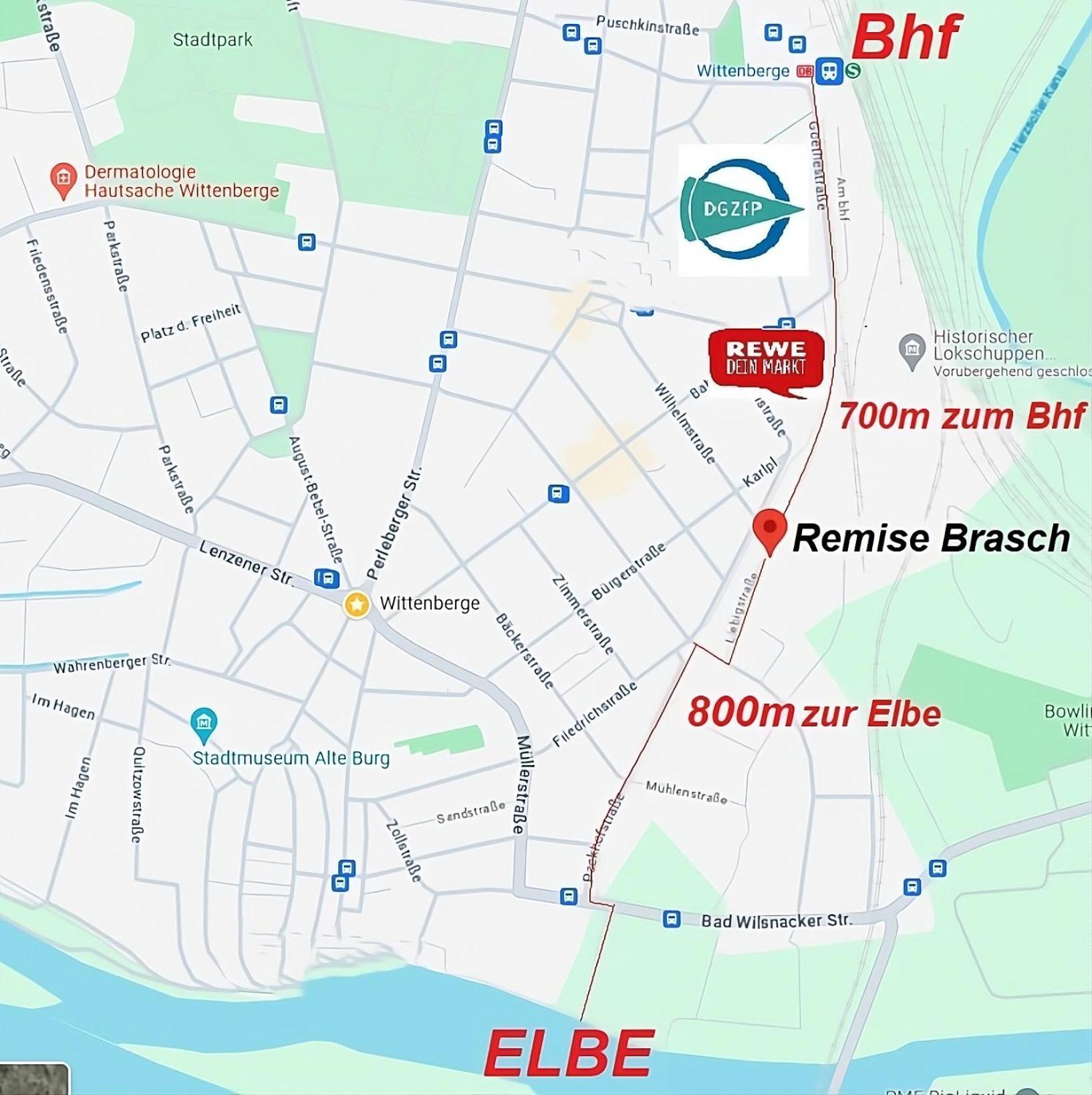 Remise Brasch - Zwischen Bahnhof Und Elbe Wittenberge Exterior foto